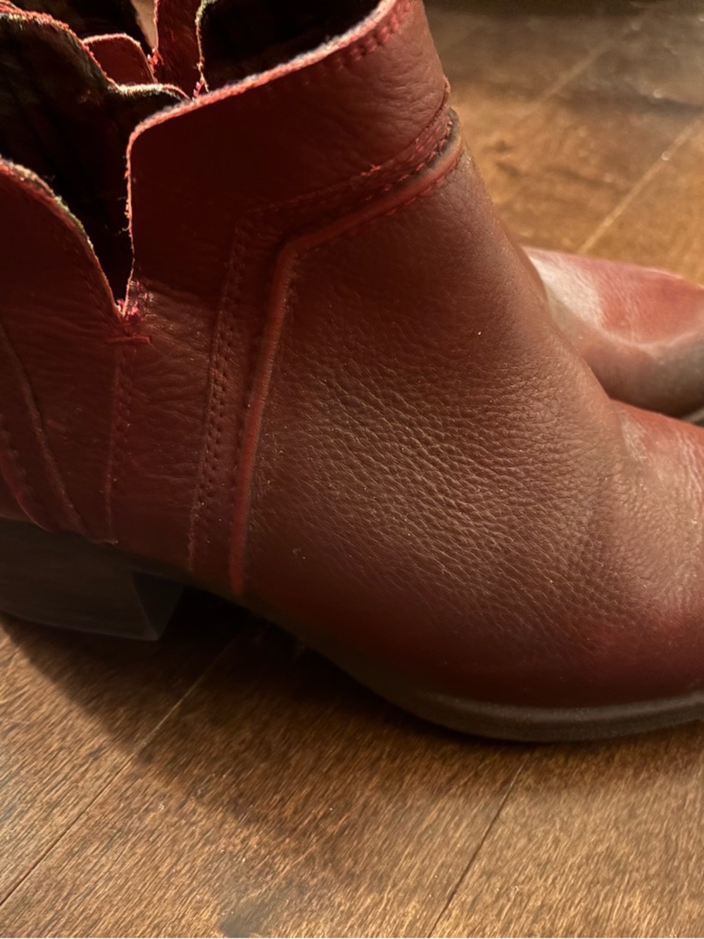 Cobb Hill by New Balance Women's Red Leather Ankle Booties